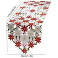 thumbnail image 3 of Red Christmas Table Runner 69x15in, Waterproof Polyester - Embroidered Lace Snowflake Design, Coffee/Dining Table Decor, Festive Holiday Gift for Family, Christmas Table Flag Supplies, 3 of 6