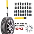 thumbnail image 2 of 40pcs Tire Repair Rubber Nail Tire Repair Rubber Screws Self-Service Vacuum Tire Repair Nail Tire Repair Screw-in Rubber Plug Nail for Car Auto Motorcycle, 2 of 9