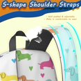 thumbnail image 5 of Dachshund and Heart White Pattern 17" Waterproof Oxford School Backpacks for Teens, S-Shape Padded Straps, for School, Travel, Hiking, Camping, 5 of 5
