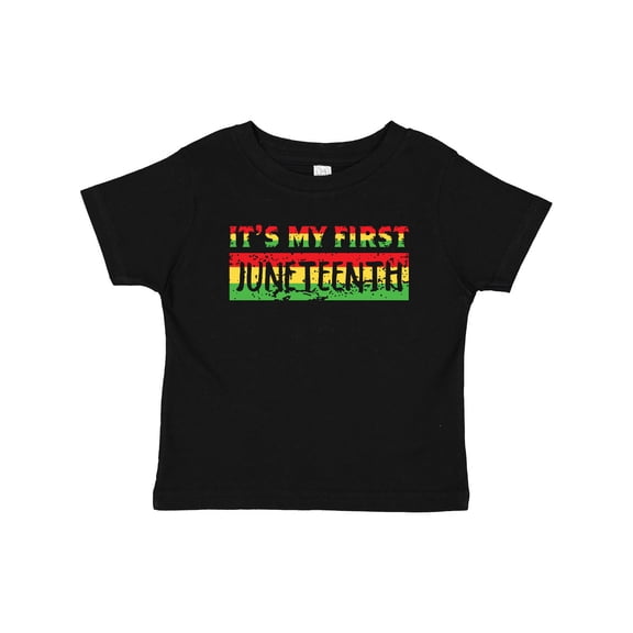 Inktastic It's My First Juneteenth Red, Yellow, and Green Boys or Girls Baby T-Shirt