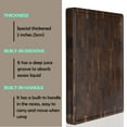 thumbnail image 3 of YOUSUNLONG 24x18x2 inch Extra Large Thick End Grain Walnut Wood Butcher Block Cutting Board Ideal for Kitchens, 3 of 8