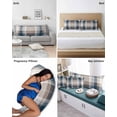 thumbnail image 6 of Blue Brown Plaid Body Pillow Covers, Modern Abstract Striped Gingham Checked Soft Bed Throw Pillowcases Breathable Cooling Long Lumbar Body Pillow Sham Cover for Bed Sofa 20''x54'', 6 of 7