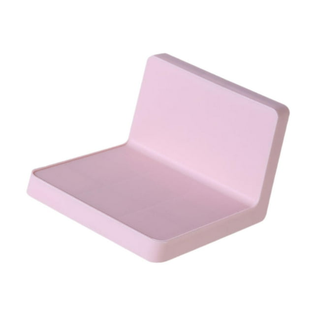 Caja de almacenamiento, estante de noche, sin perforaciones, para colgar en la pared, organizador de baño y cocina rosa