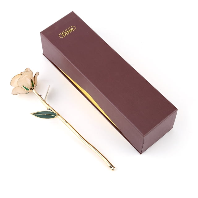 Gold Dipped Rose, Gold-Plated Rose Natural Artificial Forever Rose Artificial Rose Flower Portable Decorative For Wedding Decor For Girlfriend