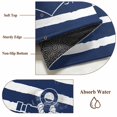 thumbnail image 6 of Area Rug 4x6 Ft, Navy Blue Anchor Nautical Non Slip Area Rugs for Bedroom, Navy Blue Striped Farmhouse Washable Low Pile Indoor Throw Carpet for Home Office Study Room Dining Room Nursery, 6 of 9