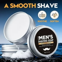 Kokovifyves Men's Shaving Soap 60g Mild Softening Beard Smoothing Shaving Moisturizing Shaving Soap