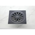 thumbnail image 6 of Kingston Brass BSF4161PB 4 in. Watercourse Sunburst Square Grid Shower Drain, Polished Brass, 6 of 7