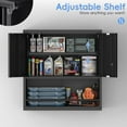 thumbnail image 4 of Metal Garage Cabinets, Lockable Storage Cabinet, Metal Cabinet with Open Storage, Upper Tool Cabinet for Basement, Wall Mounted Cabinets for Shop, 4 of 9