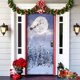 thumbnail image 2 of Adornos para puerta de Navidad, fondo navideño, tapiz decorativo para colgar en la pared, puerta, ventana, decoración de otoño, para exteriores e interiores, 2 of 5