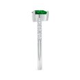 thumbnail image 3 of ANGARA Natural 3-Prong-Set Heart Emerald Ring With Diamond Accents in 14K White Gold for Women (Size-6mm) | May Birthstone, Birthday, Anniversary, Jewelry Gift for Women | Natural Emerald Ring, 3 of 9