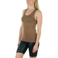 thumbnail image 3 of ToBeInStyle Womens Seamless Active Racerback Tank Top - Mocha, 3 of 7