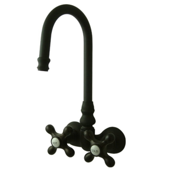 Elements Of Design Dt0715ax Double Handle Wall Mounted Clawfoot Tub Filler - Bronze
