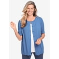 thumbnail image 2 of Woman Within Plus Size Perfect Elbow-Length Sleeve Cardigan Sweater, 2 of 5
