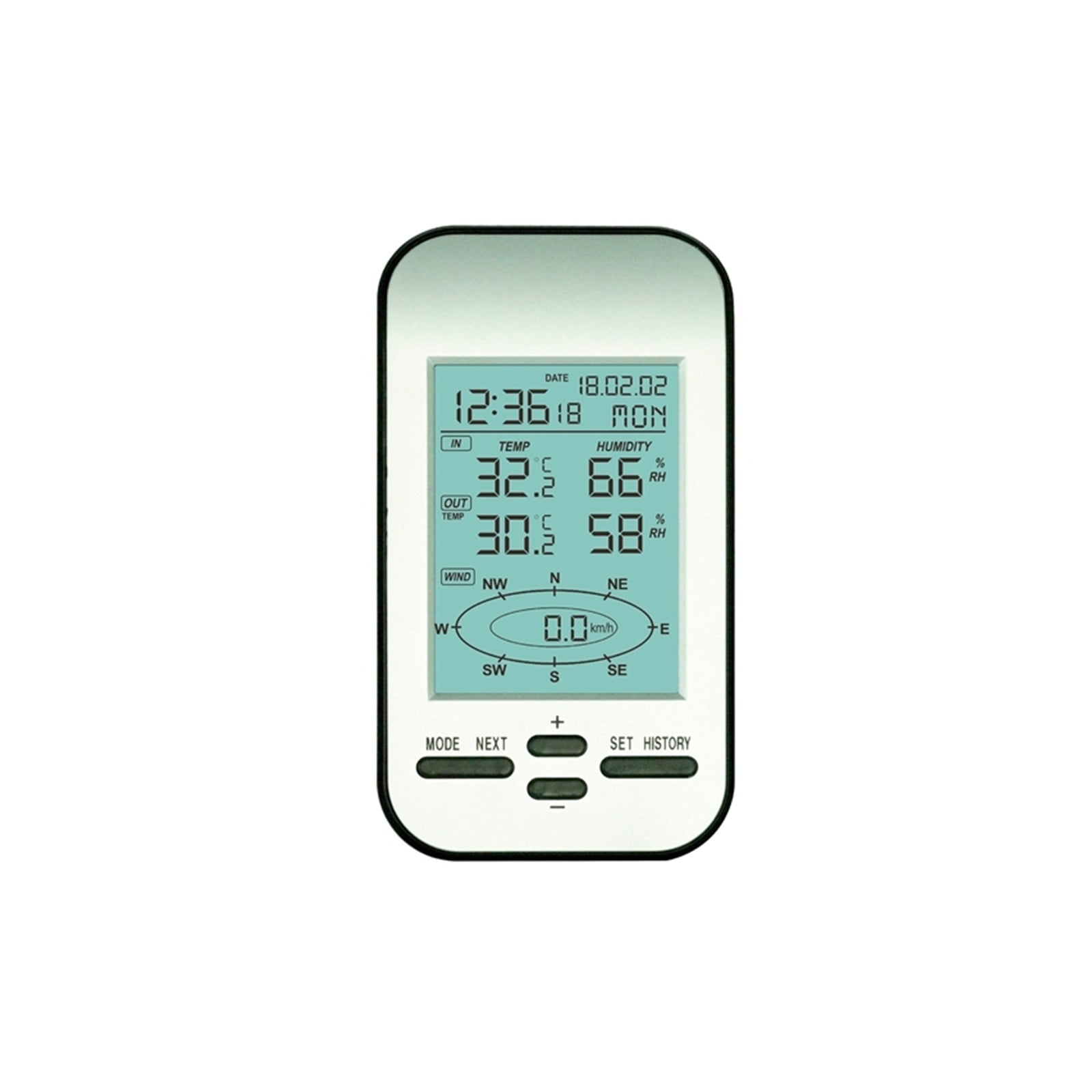 Wireless Weather Station Clock Dual Mount Wind Sensor LCD Outside Wind Speed Direction Home Chill Temperature Humidity Meter ,Easy to Operate
