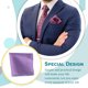 thumbnail image 5 of Sonducket Pañuelo masculino Ropa a juego Poliéster hecho a mano Toalla de mano pequeña Suministros Accesorios Bolsillo Cuadrado Celebración Accesorios de disfraces Púrpura Sólido, 5 of 6