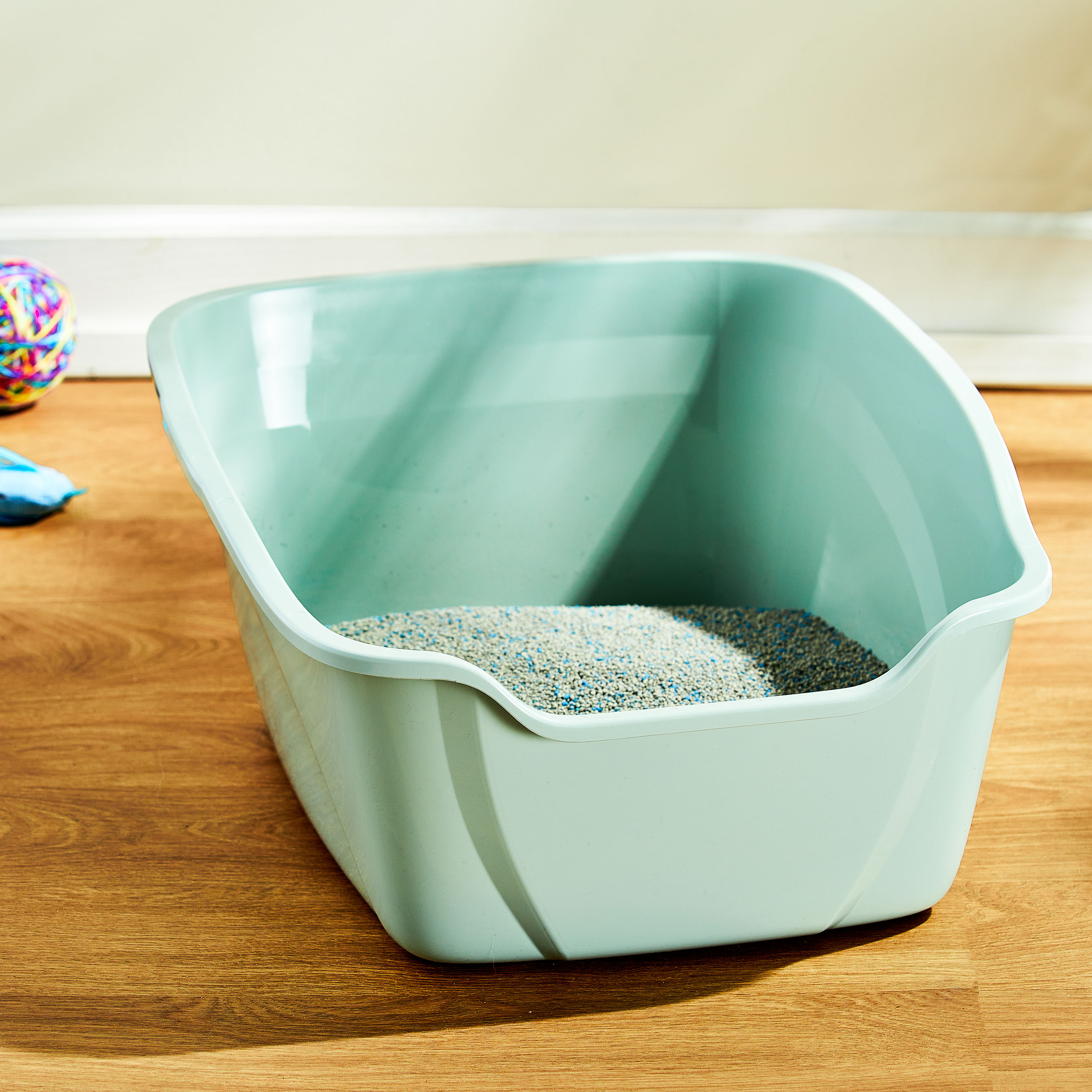 Vibrant Life High-Sided Open Cat Litter Box, XL, Green photo 2
