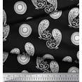 thumbnail image 2 of Soimoi Black Cotton Duck Fabric Floral & Paisley Print Fabric by the Yard 42 Inch Wide, 2 of 3