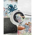 thumbnail image 3 of Shag Bath Rugs Ocean Octopus Coastal Coral Summer Beach Plush Soft Fluffy Doormat Floor Carpet,Non-Slip Living Room Bedroom Kitchen Entryway Door Mats Blue Gradient, 3 of 6