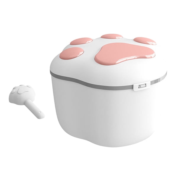 Contenedor de almacenamiento de comida para perros y gatos de gran capacidad, dispensador de granos a prueba de humedad Rosa