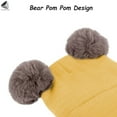 thumbnail image 6 of PULLIMORE Winter Warm Child Beanie Hat Scarf Set Ski Knit Hat Cap with Pompom for 0-12 Months Old Baby Boys Girls (Yellow), 6 of 9