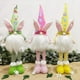 thumbnail image 3 of Apricot 2 Hecho a mano de Pascua de pie conejito Gnomo conejo juguetes de peluche muñeca fiesta decoración de Pascua, 3 of 4