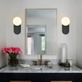 thumbnail image 2 of Claxy Black Wall Light Fixture with Globe Milk Glass Shade 1-Light, 2 of 6
