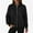 Black, variant on Dasayo Zip up Ladies Tops Long Sleeve Black Loose Solid Pocket Sweatshirts Shirts for Women Trendy L