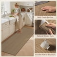 thumbnail image 4 of SIXHOME 20" x 32" Kitchen Rug and Mat Nonslip Stripes Indoor Floor Rug Beige, 4 of 7