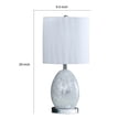 thumbnail image 5 of Benjara 20" Glass Table Lamp- 9W LED- 3 Way Switch- Egg Shape- Silver, 5 of 7