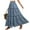 02-Blue Floral, variant on AUSDIOCA Long Skirts for Women High Waisted Solid Color Knit Fishtail Skirts for Summer or Spring