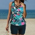 thumbnail image 2 of WEAIXIMIUNG Maillots de Bain pour Femmes de Plus de 60 Ans Tankini Maillot de Bain Femme Tankini 2 Pcs Maillot de Bain Normal Dos Nu 2 Pcs Imprimé Réglable Couleur Imprimée Bretelles Rembourrées Maillots de Bain Aguichant Vacancesxxxxxl, 2 of 6