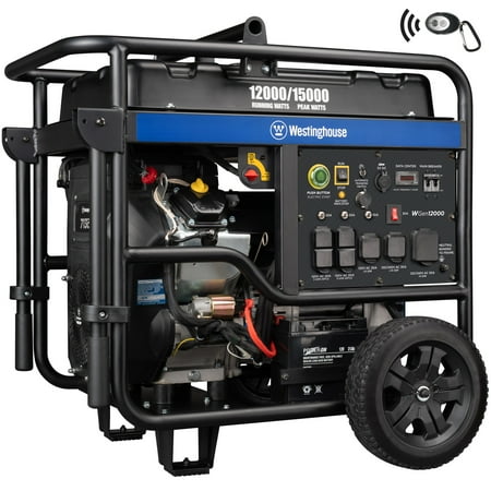 UPC: 0853544008274 | Westinghouse WGen12000 Ultra Duty Portable Generator – 12000 Rated Watts & 15000 Peak Watts – Gas Powered – Electric Start – Transfer Switch & RV Ready – CARB Compliant