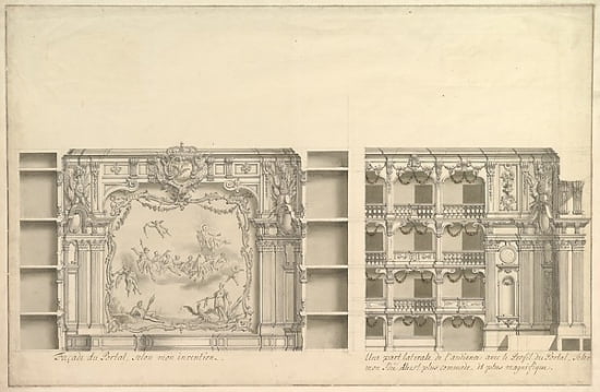 Elevation Of Proscenium According To New Design And Lateral View Of