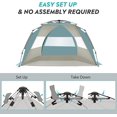 thumbnail image 5 of OutdoorMaster Pop Up Beach Tent for 4 Person - Easy Setup and Portable Beach Shade Sun Shelter Canopy with UPF 50+ UV Protection Removable Skylight Family Size - Light Blue+Gray, 5 of 11