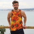 thumbnail image 6 of KLL Sunflower4 Print Men's Muscle Gym Workout Stringer Tank Tops Bodybuilding Fitness T-Shirts Tank Tops Men-3X-Large, 6 of 7