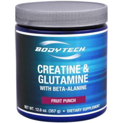BodyTech Creatine  Glutamine with Beta Alanine Fruit Punch  Supports Muscle Growth, Recovery  Immune Health (12.6 Ounce