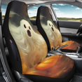 thumbnail image 3 of Chririnla Halloween Car Seat Covers Featuring Spooky Ghost Pattern, 2 Piece Polyester Set, Washable Easy to Install Interior Accessories for Auto Vans, 3 of 12