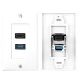 thumbnail image 4 of YIEMEEN Double Port Multimedia HDMIs 4K and USB3.0 Wall Plate for Enhances Connectivity and Neat Appearance in Living Space, 4 of 11