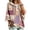 Dark Purple, variant on Oversized 3/4 Sleeve Hoodie for Women Loose Casual Drawstring Hooded Floral Patchwork Pattern Pullover Tops