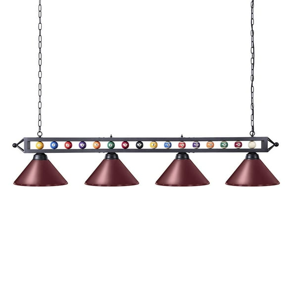 Wellmet 70 Pool Table Light Billiard Lighting, 4 Lights Pool Table Lights Industrial Island Lights Hanging Light Fixture for Billiard Table, Game Room, Billiard Room, Kitchen