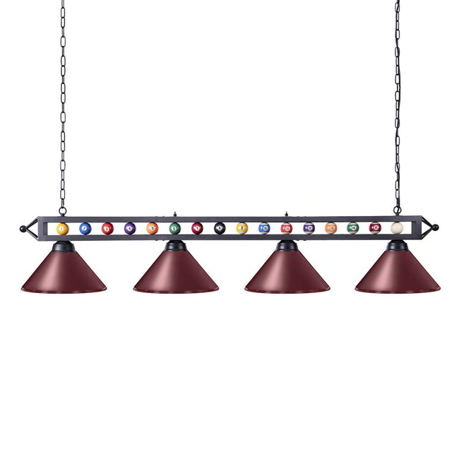 Wellmet 70 Pool Table Light Billiard Lighting, 4 Lights Pool Table Lights Industrial Island Lights Hanging Light Fixture for Billiard Table, Game Room, Billiard Room, Kitchen