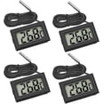 thumbnail image 1 of 4x Digital Lcd Thermometer Temperature Monitor With External Probe For Fridge Freezer Refrigerator Aquarium (4x Black), 1 of 4