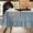 Light Blue Gingham, variant on Pink Plaid Gingham Ruffled Tablecloth Rectangle, Washed Cotton Blended Checkered Table Cover for Dining Room or Kitchen, Fits 4-6 Seater Table 52"x 70"