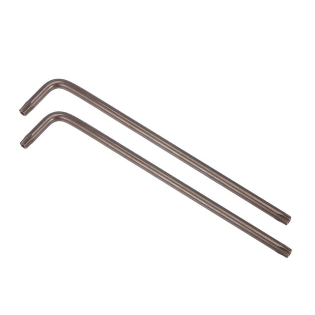 Unique Bargains T40 Anti Tamper Proof Torx Star Key Bit Wrench, L-Shape 7.48-inch Long Arm, S2 Steel 2 Pack
