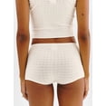 thumbnail image 4 of Women 2 Piece Cotton Pajamas Shorts Set Bow Trim Crop Cami Top and Bodycon Shorts Suit Summer Casual Cute Sleepwear, 4 of 4