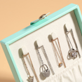 thumbnail image 4 of Leather Buckle Jewelry Box for Ring Storage Flap Display Jewelry Organizer Box, 4 of 4