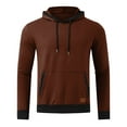 thumbnail image 1 of Chemises pour Hommes, Chandail à Manches Longues Décontracté Uni à Col Rond, Confortable, Chandails à Capuchon, Cadeaux pour Hommes, m, 1 of 2