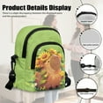 thumbnail image 6 of Xixirimido Green Capybara Sunflower Pattern Small Crossbody Purses Bags for Women Men Travel, Chest Sling Bag Women Casual Cross Body Bag Sling Backpack, 6 of 7