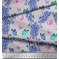 thumbnail image 3 of Soimoi Polyester Crepe Fabric Butterfly & Wildflower Floral Decor Fabric Printed Yard 42 Inch Wide, 3 of 3