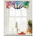 thumbnail image 3 of Tie Up Valance Curtain for Kitchen, Back To School Colored Pencil Rod Pocket Short Curtains Adjustable Tie-Up Shade Valances, Vintage Linen Window Treatment for Bathroom Living Room Bedroom, 3 of 7